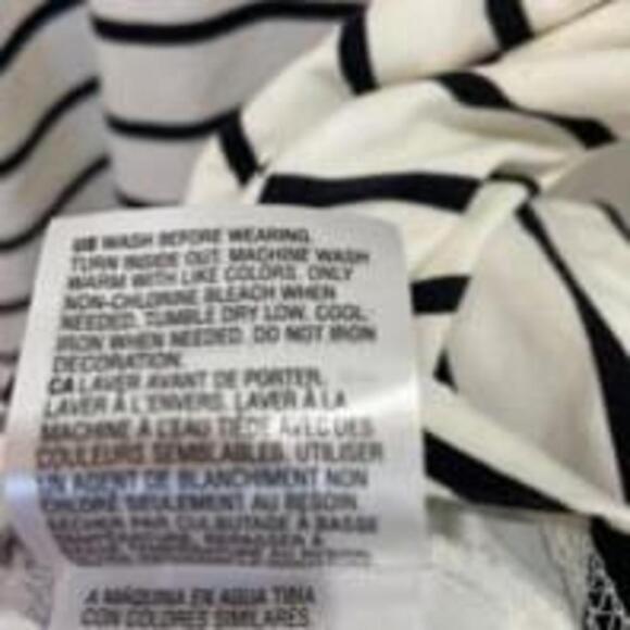 Epic Threads Striped Heart Dress Girl's Size 6 Off White Black - Picture 5 of 6